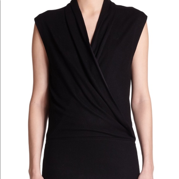 Helmut Lang Tops - Helmut Lang draped collar wool blouse